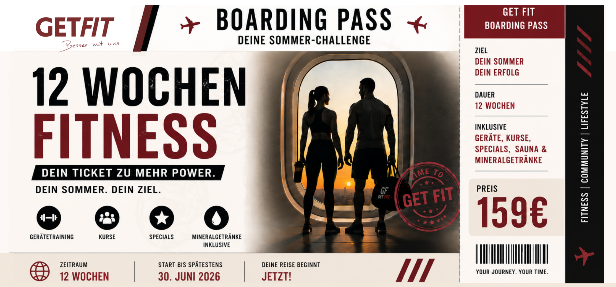 12-Wochen-Boardcard GET FIT